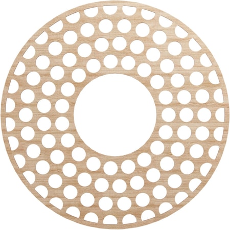 Fink Wood Fretwork Pierced Ceiling Medallion, Alder, 36OD X 13 1/8ID X 1/4T